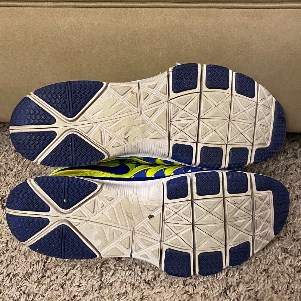 GUC Nike Men Blue and Yellow Running Shoes Size 11 - Picture 6 of 9